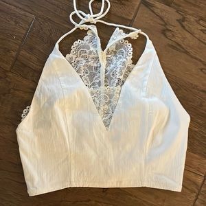 Free People Ivory Lace Bralette Size Small